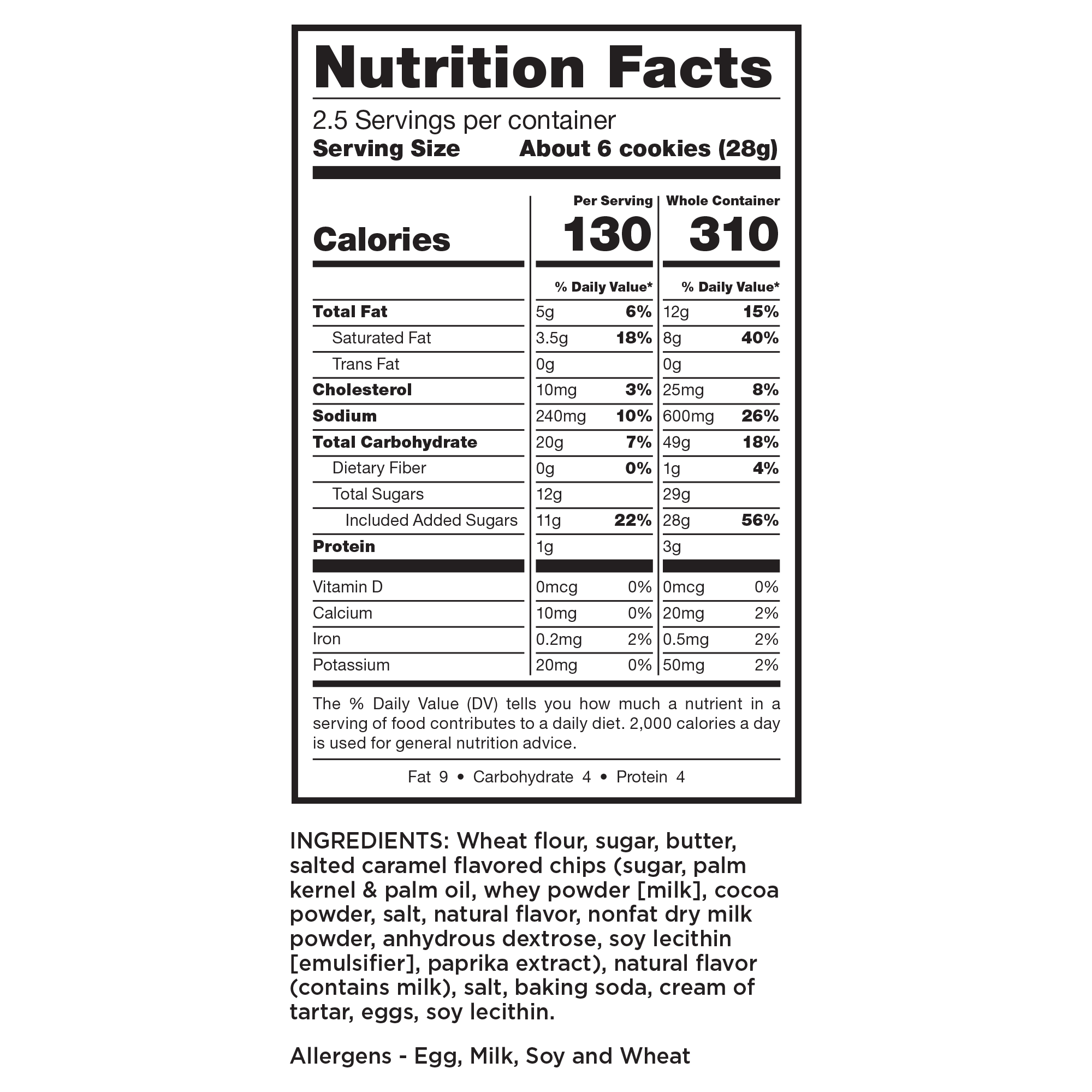 Salted Caramel Crispy Cookies 6-Pack